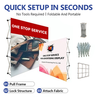 Affichage d'exposition pop-up grand format 1440 dpi avec logo personnalisé en couleur pour stand de salon professionnel