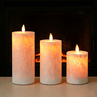 Lampe à bougie LED rechargeable par USB, télécommande, couleur de flamme ambre, décorations de Noël, bougies, ensembles de cadeaux de mariage