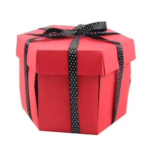 Atacado Explosão Gift Box Embalagem Set Surprise Diy Photo Album Exploding Box Caixa De Embalagem De Papel Para Casais Aniversário De Casamento