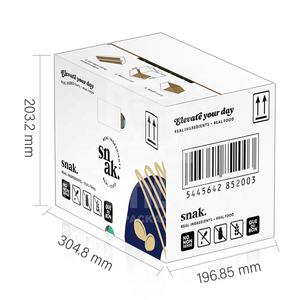 Caja de exhibición de cartón reciclable auto-erectable impresa personalizada para patatas fritas comida de bebé nueces y aperitivos con relieve - Product Image 2