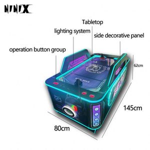 Table de hockey sur air intelligente pour quatre joueurs avec système de contrôle à distance et monnayeur pour usage commercial en salle de divertissement – Modèle professionnel - Product Image 2