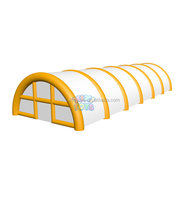 Grande tente de court de tennis gonflable avec dôme d'air complet avec accessoire de ventilateur