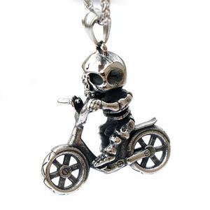 yunnique Skeleton Bike Pendant Stainless Steel Necklace Unisex Party Fashion Jewelry - Product Image 4
