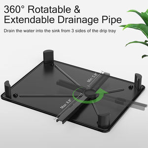 Égouttoir à vaisselle noir en acier à 2 niveaux multifonctionnel pour évier, avec rangement pour couverts, pour cuisine domestique - Product Image 3