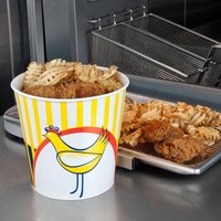 Seau en papier avec impression personnalisée, 10 unités, 130oz, pour emballage de nourriture rapide, de poulet frit