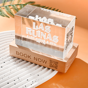 Regalo Promocional Empresarial, Cubo de Cristal con Grabado Láser 3D Personalizado, Decoración de Escritorio, Artesanía de Cristal, Recepción, Impresión de Código QR, Cubo de Vidrio - Product Image 3
