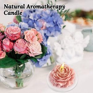 <span class=keywords><strong>Velas</strong></span> Aromáticas Perfumadas con Diseño Único en Forma de Peonía, Decoración Clásica para el Hogar, Recuerdo Romántico para el Día del Padre - Product Image 4
