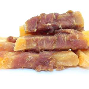 Golosinas y aperitivos para perros para el cuidado dental, carne de pato natural envuelta en palitos de batata, comida para mascotas - Product Image 4