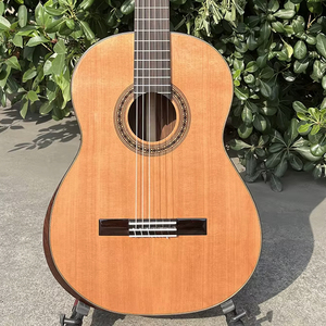Aiersi Brand Supply Handmade Handmade Solid Cedar <b>Top</b> Classic Guitar with Armrest Design Glossy Vintage <b>String</b> Instrument - Product Image 1