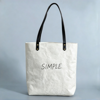 Sac fourre-tout en papier Tyvek recyclable pour vin, avec logo personnalisé, anti-déchirure, réutilisable, pour promotion de vin et emballage cadeau