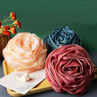 Romantique Rose Fleur Éponge De Bain À La Mode Doux PE Maille Pouf Rapide Moussant Corps Épurateur Luffa Exfoliant Douche Bouffée