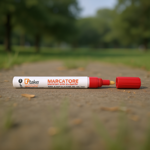 ปากกามาร์กเกอร์อุตสาหกรรม หัวสีแดง เหมาะสำหรับทุกพื้นผิว - Product Image 1