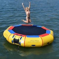 Location de trampoline aquatique gonflable de 5 m, trampoline aquatique flottant, parc de trampoline aquatique