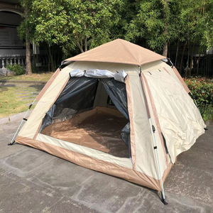 Carpa de Camping Automática Beige y Verde Azulado, de Venta Caliente, para 3-4-5-6 Personas, Tipo de Armazón Recto, Instalación Instantánea para Acampar al Aire Libre - Product Image 5
