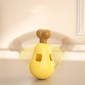 Jouet interactif pour chien, résistant aux morsures, en forme de jambe de poulet, en TPR, pour le nettoyage des dents. - Product Image 2