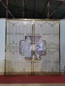 Modern Aluminum Room Divider <b>Curtain</b> Wall <b>Panel</b> Chinese Style Anti-Corrosion Powder Coated for Dining 70in and Above - Product Image 4