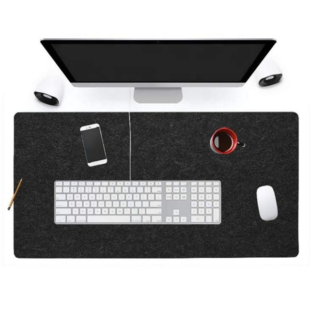 Custom logo Reusable Large Felt Desk Mat Mouse Pad for Table Computer