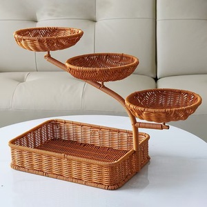 Panier à fruits à design étagé, support de rangement multicouche en plastique pour collations et bonbons, idéal pour la cuisine et le salon, plateau de service pour le thé de l'après-midi à la maison - Product Image 4