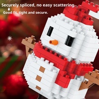 Ensemble de blocs de construction de Noël Père Noël Arbre Bonhomme de neige Renard Modèles 40 pièces Cadeau éducatif de fête de vacances Créatif