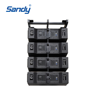 Enceintes Line Array actives Sandy J10MP Dual 10'' à deux voies en contreplaqué de bouleau avec amplificateur, étanches et professionnelles
