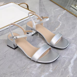 Nouvelles sandales romaines à bride cheville pour femmes, talon épais, grande taille, vente directe usine pour la saison d'automne - Product Image 4