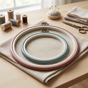 Ensemble de cerceaux à broder en plastique flexible DK-614A - Outils manuels durables de style vintage en provenance de Taïwan pour les projets de broderie - Product Image 2