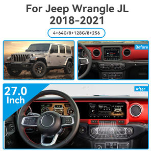 CarPlay + แผงควบคุมดิจิตอล27 ''สำหรับ JEEP wrangle <span class=keywords><strong>JL</strong></span> 2018-2021วิทยุติดรถยนต์ระบบนำทาง GPS เครื่องเล่นวิดีโอมัลติมีเดียหน้าจอสัมผัสคู่แบบ HD - Product Image 2