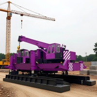 Machine de battage de pieux intelligente avec boîte de vitesses robuste et roulement à billes, hauteur de battage 5,5 m, piqueuse hydraulique statique