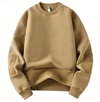 Sudadera de Hombre OEM de Invierno Personalizada 100% Algodón con Forro Polar, Serigrafía y Logotipo Bordado en el Codo