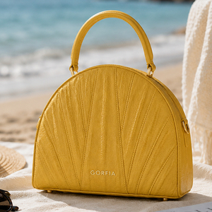 Bolso de Mano con Forma de Concha para Mujer, Bolso de Hombro de Cuero PU Brillante con Relieve, Bolso Elegante para Fiesta, Personalizado OEM ODM - Product Image 2