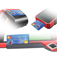 Android 11 4G Wifi NFC 5.5 inci Terminal POS pembayaran seluler dengan NFC + MSR + pembaca kartu Chip Printer termal tersedia Z100