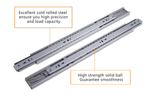 Nhà Cung Cấp Đồ Nội Thất Phần Cứng Thanh Trượt Ngăn Kéo Đóng Mềm Mở Rộng Hoàn Toàn 45Mm Thanh Trượt Ổ Bi Thanh Trượt Ngăn Kéo - Product Image 3