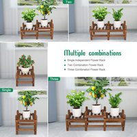 Support de fleurs en bois, petite étagère intérieure et extérieure, étagère basse pour plantes, rebord de fenêtre, support pour plantes