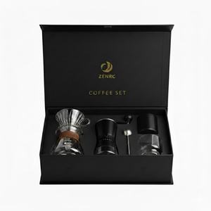 Juego de Molinillo de Café Manual Ajustable de 8 Niveles OEM/ODM, Juego de Regalo con Cafetera de Vidrio de Borosilicato - Product Image 5