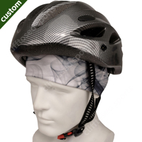 Bonnet personnalisé avec logo imprimé, doublure de casque, compression, motif vague Synaworld, en polyester respirant et ajustable pour le cyclisme et le ski en extérieur