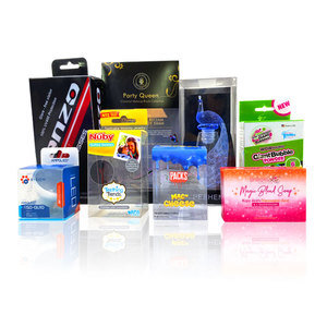 caja box for packaging acetate PET plastic environmental-friendly PVC window boxes