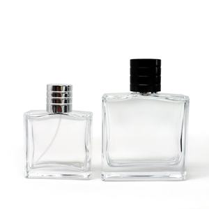 Envases de Perfume de Vidrio de Lujo con Atomizador, Botellas Cuadradas de Cristal Vacías de 100ml y 50ml, Ecológicas para Cosméticos - Product Image 1