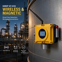 HIREP LoRa Drahtloser Brenngasdetektor Magnetisch Fixierter Methanmonitor LEL-Alarm ATEX IP66 Ohne Verkabelung für Öl und Gas