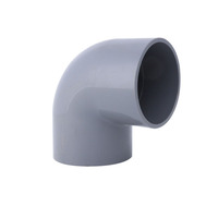 Coude PVC-U à 90 degrés pour alimentation en eau, raccord de tuyauterie PVC, vente directe usine, prix abordable, commande minimum 1 pièce