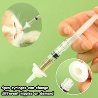 Biberons d'allaitement en Silicone pour nouveau-né, chaton, chiots, lapins, petits animaux