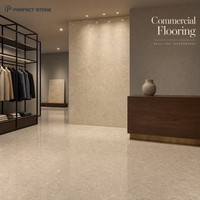 Dalle de marbre beige poli PerfectStone, marbre beige naturel pour projets de revêtements de sol intérieurs de villas et hôtels