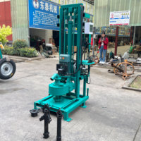 Foreuse de puits d'eau portable automatique compacte, équipement de forage électrique 220V avec une profondeur de 150m pour usage domestique et agricole