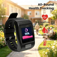 Reloj Inteligente VL12S 900mah 4G con Detección de Caídas, Frecuencia Cardíaca, Rastreador GPS, Llamada SOS, Recordatorio de Medicamentos, Reloj Inteligente para Personas Mayores