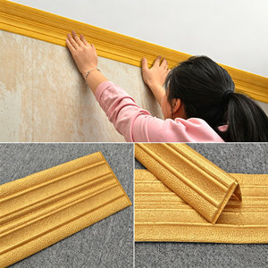 Bande de <span class=keywords><strong>moulure</strong></span> murale autocollante XPE imperméable moderne pour la maison, bordure décorative pour plafond à peler et coller - Product Image 3