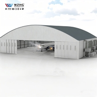Hangar d'avion préfabriqué en structure métallique résistant aux charges de neige, EDIFICIO METALICO, Bâtiment à grande portée en métal pour hangar d'avion