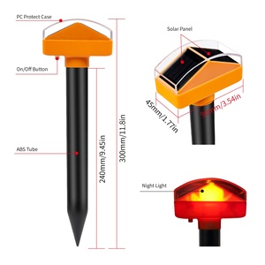 X-pest có thể sạc lại năng lượng mặt trời Pest Control năng lượng mặt trời rắn và nốt ruồi <span class=keywords><strong>Repeller</strong></span> vườn động vật gặm nhấm Repellent với Spike động cơ - Product Image 3