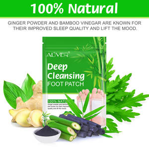 ALIVERホットセール100% オーガニックナチュラルバンブーウッドビネガーデトックスディープクレンジングフットパッチ20個 - Product Image 6