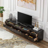 Set Meja TV dan Meja Kopi Kabinet Mewah dengan Finishing Cat High Gloss