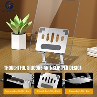 Support de tablette portable en alliage d'aluminium, 360° °   Support de téléphone rotatif et réglable universel pour bureau et table