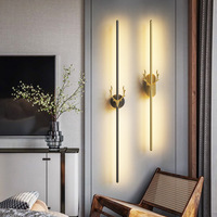 Lámpara de Pared Moderna y Sencilla con Diseño de Asta de Ciervo, Luz Creativa de Tendencia para Dormitorio, Estudio, Sofá y Pared de Fondo de TV